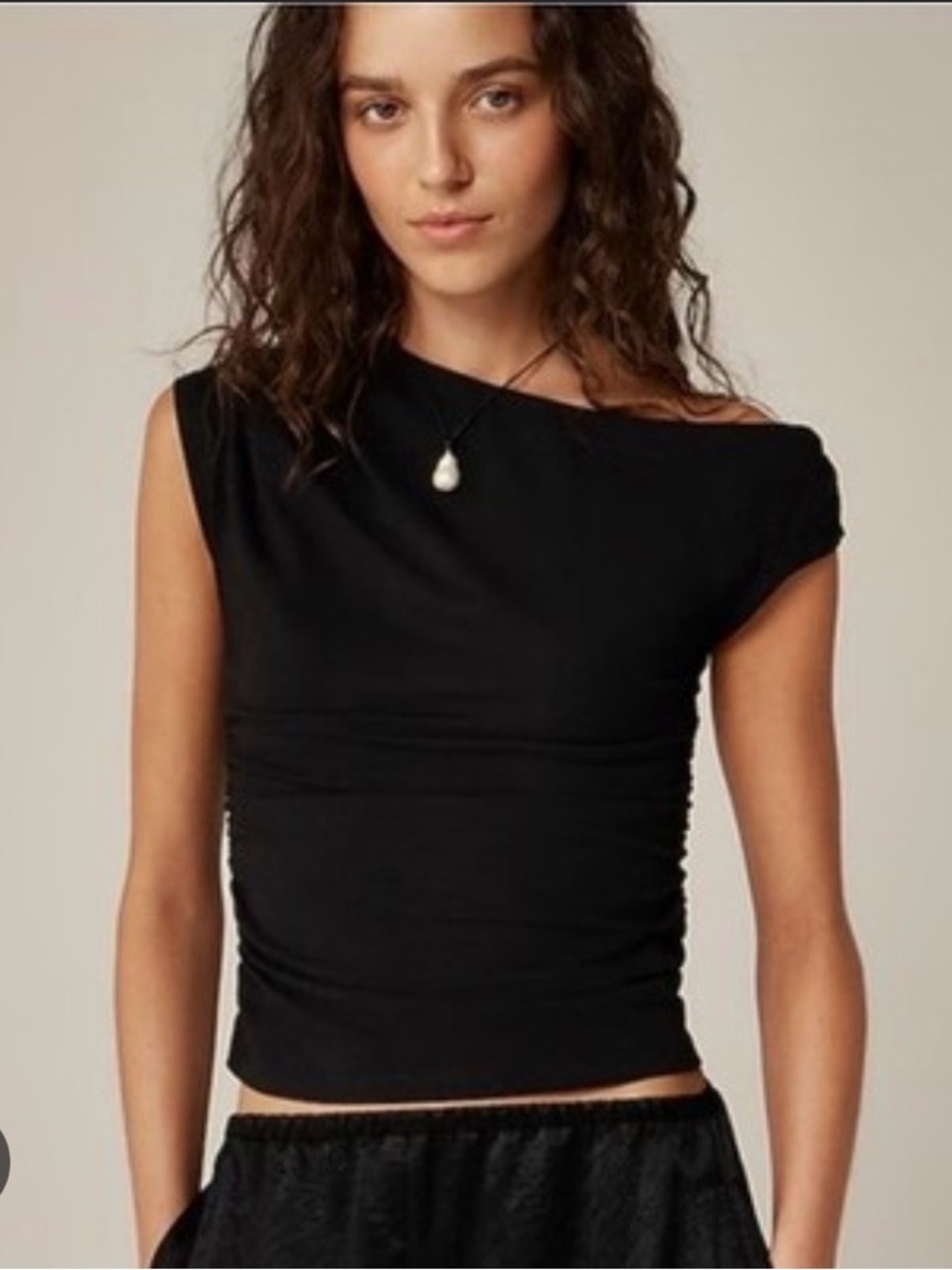 J Crew Black Off-Shoulder Slim Fit Women’s Top